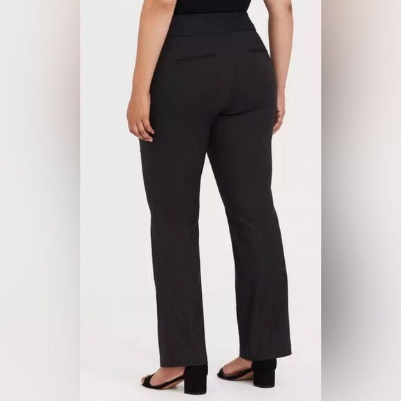 Torrid Grey Heather Classic Millennium Stretch High Rise Relaxed Trouser - Picture 3 of 11